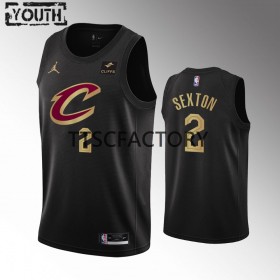 Dres Cleveland Cavaliers Collin Sexton 2 Jordan 2022-23 Statement Edition Crno Swingman - Dječji